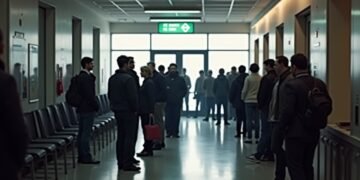 مكتب هجرة في أوروبا يشهد تدفق المهاجرين