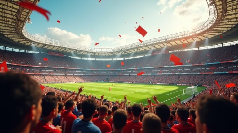 صورة لحشود الجماهير في ملعب كرة القدم أثناء كأس العالم 2026