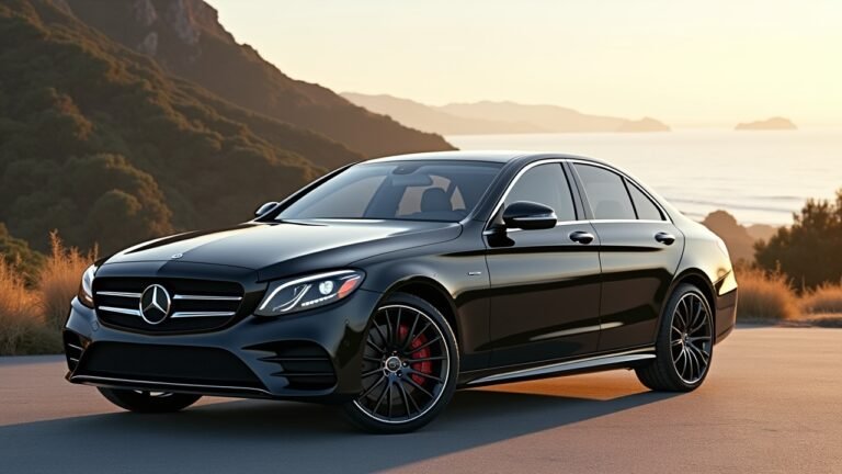 صورة حقيقية لمرسيدس C400 مع خلفية طبيعية، تظهر تصميمها الأنيق وميزاتها المتطورة.