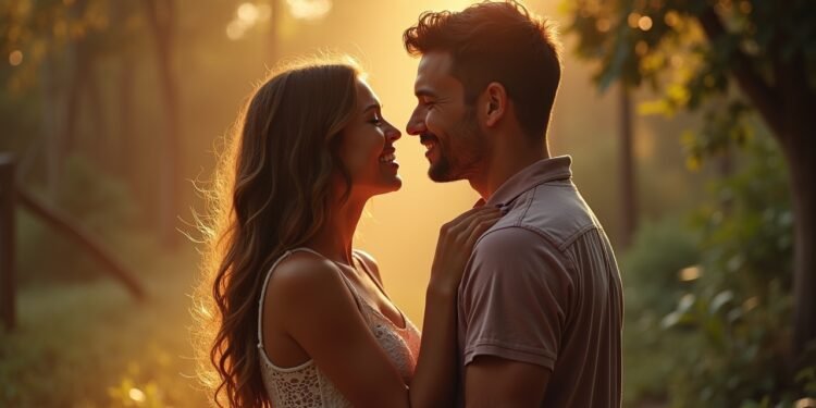 Couples engaged in affectionate activities, enhancing emotional intimacy in a natural setting