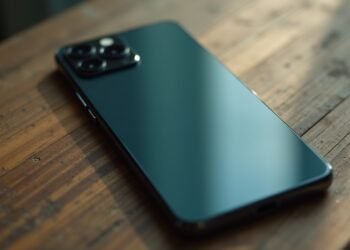 A smartphone displaying low battery performance and poor camera quality in a realistic environment.