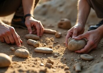 A historical archaeological site in Germany showcasing ancient artifacts and excavations