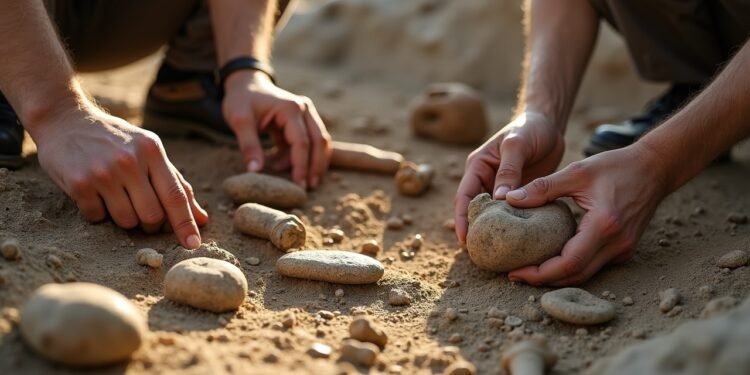 A historical archaeological site in Germany showcasing ancient artifacts and excavations