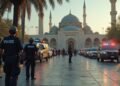 Police activity around an Islamic center following a shooting incident