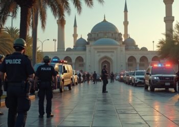 Police activity around an Islamic center following a shooting incident