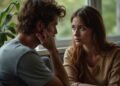 Couple having a serious conversation about their sexual desires