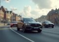 Zeekr 7GT vehicle on European roads with an urban backdrop