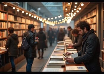 معرض الكتاب في فرانكفورت مع زوار وتوزيع كتب