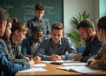 متدربون أجانب يتعلمون في قاعة تدريب مهني