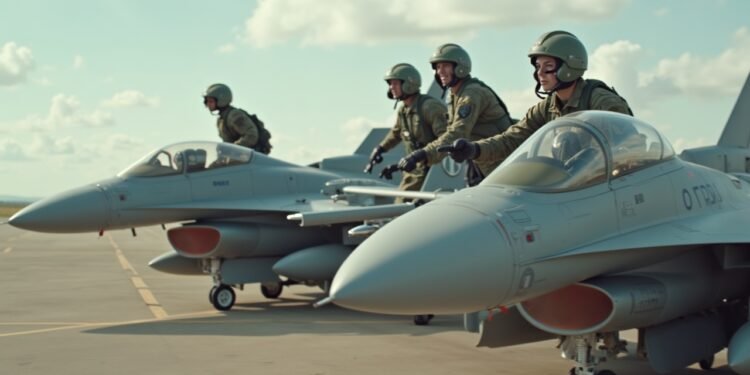 تدريب عسكري لطيارين على مقاتلات F-16
